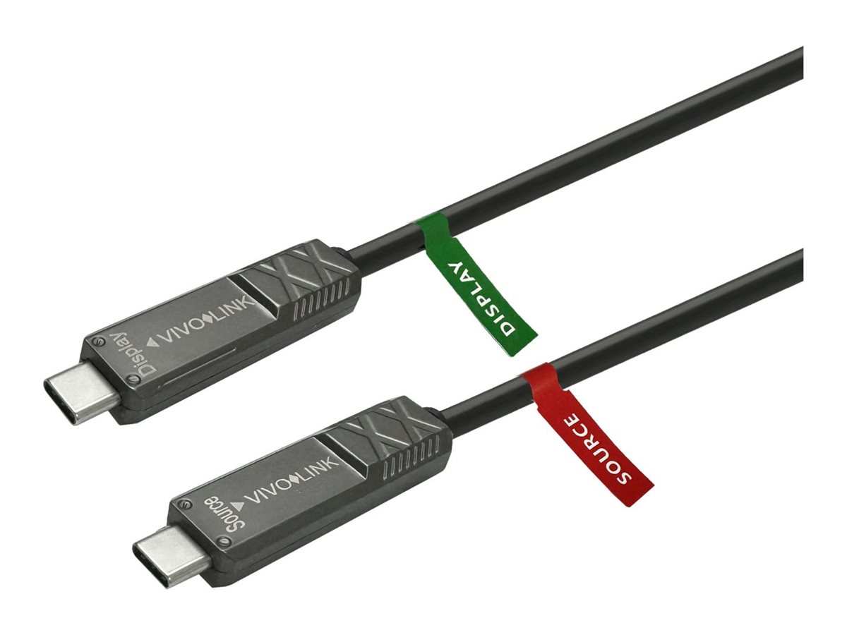 VivoLink PROUSBCMM10OP USB Typ-C-Kabel 10 m USB 3.2 Gen 2x2 Schwarz