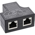 InLine Cat.5e STP T-Adapter (Port-Doppler) - RJ45 Buchse an 2x RJ45 Buchse (69995B)