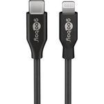 Goobay USB-C™ Lade- und Synchronisationskabel, 0.5 m, Schwarz - MFi-Kabel für Apple iPhone/iPad Schwarz (39428)