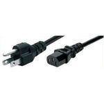 Netzanschlusskabel USA, Stecker an Kaltgerätebuchse, schwarz, 1,8 m Netzanschlusskabel für die USA (809030)