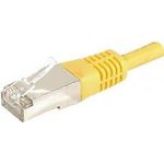 Patchkabel F/UTP, CAT.6a, gelb, 20,0 m Für 10 Gigabit/s, mit besonders schmalem Knickschutz (859571)