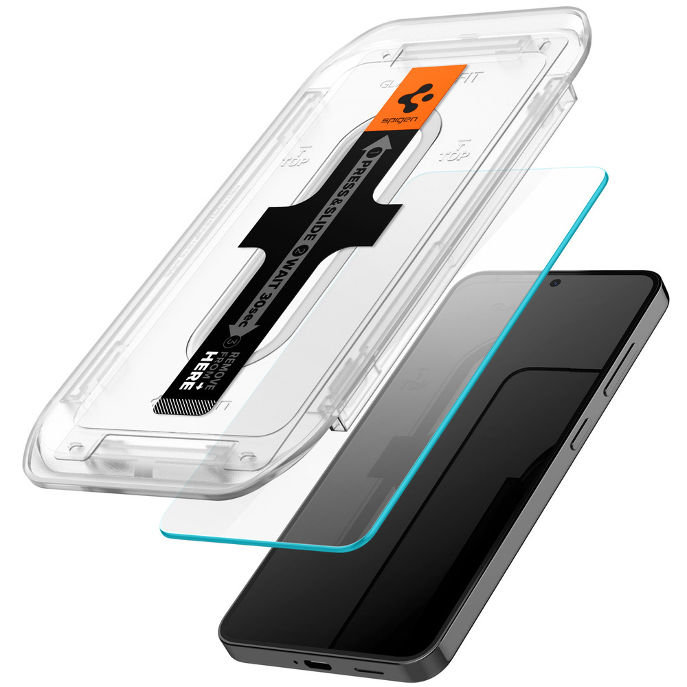 Spigen GLAS.tR EZ Fit Bildschirmschutz für Samsung Galaxy S24 Gehärtetes Glas 2 Stück Transparent
