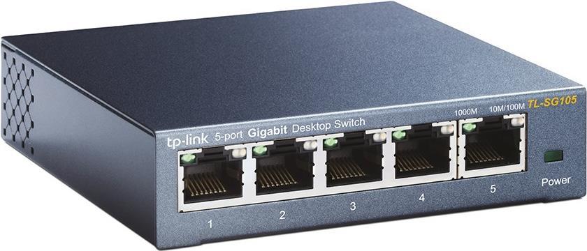 TP-Link TL-SG105 5-Port Gigabit Ethernet Switch Schwarz