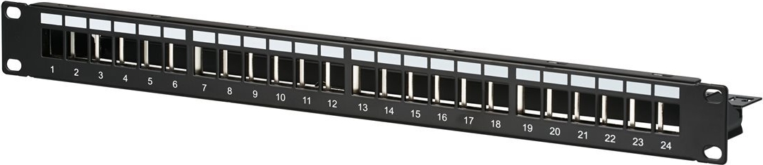 EFB-Elektronik Verteilerfeld Patchpanel 48,30cm (19")  1HE, 24-Port, schwarz, ohne Keystone Hersteller: EFB Elektronik (EC020100002)