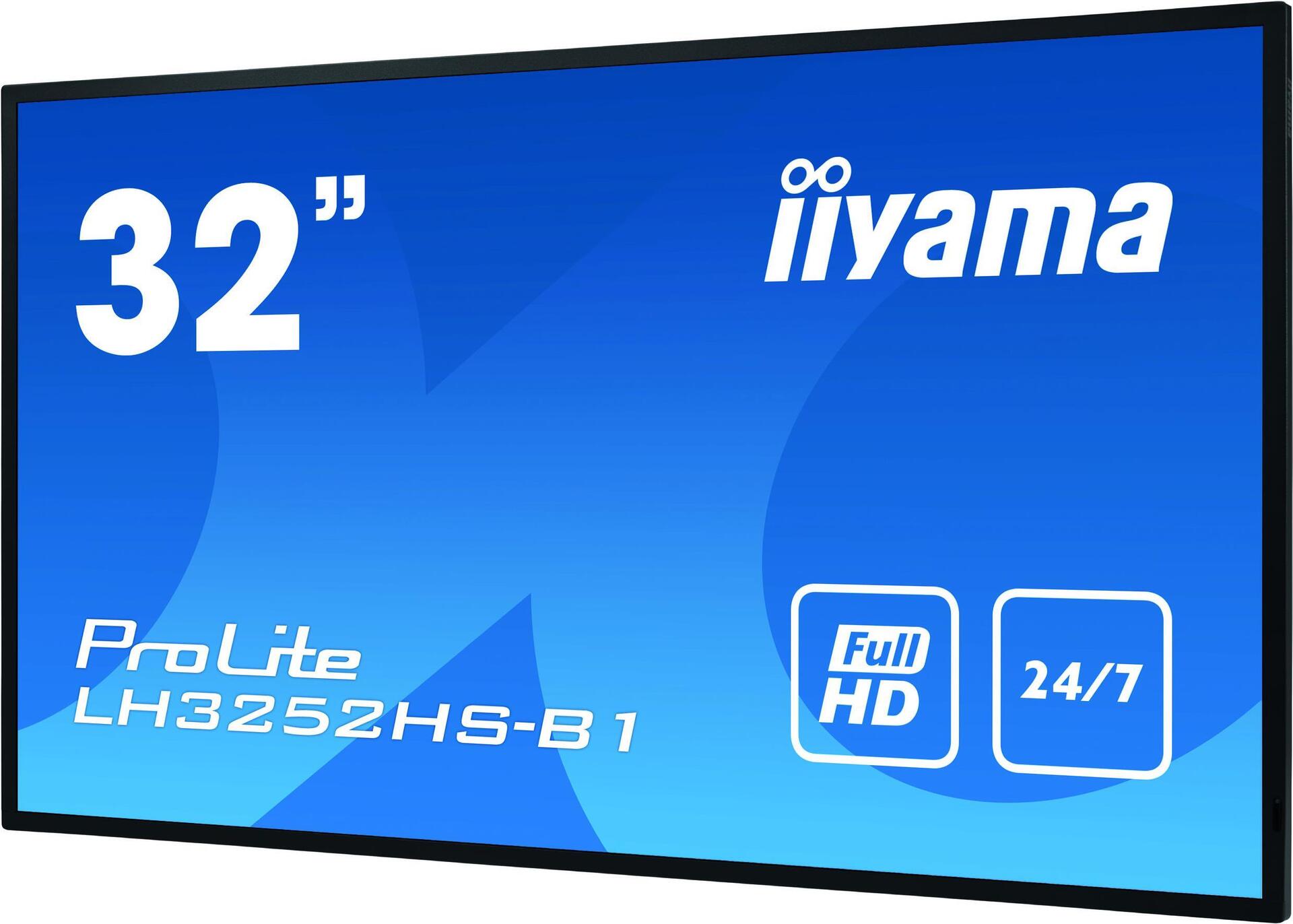 iiyama LH3252HS-B1 Signage-Display Digital Beschilderung Flachbildschirm 80 cm (31.5" ) IPS Full HD Schwarz Eingebauter Prozessor Android 8.0 (LH3252HS-B1)