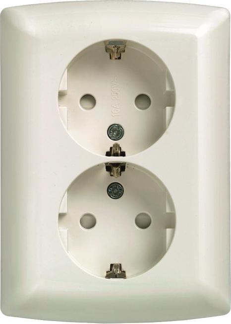 Schuko-Doppelsteckdose 10/16A 250V 5UB2211- (5UB22113)