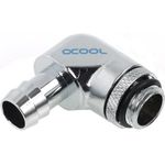 Alphacool HF 10mm (3/8") Schlauchanschluss 90° drehbar G1/4 mit O-Ring - Chrome (17135)