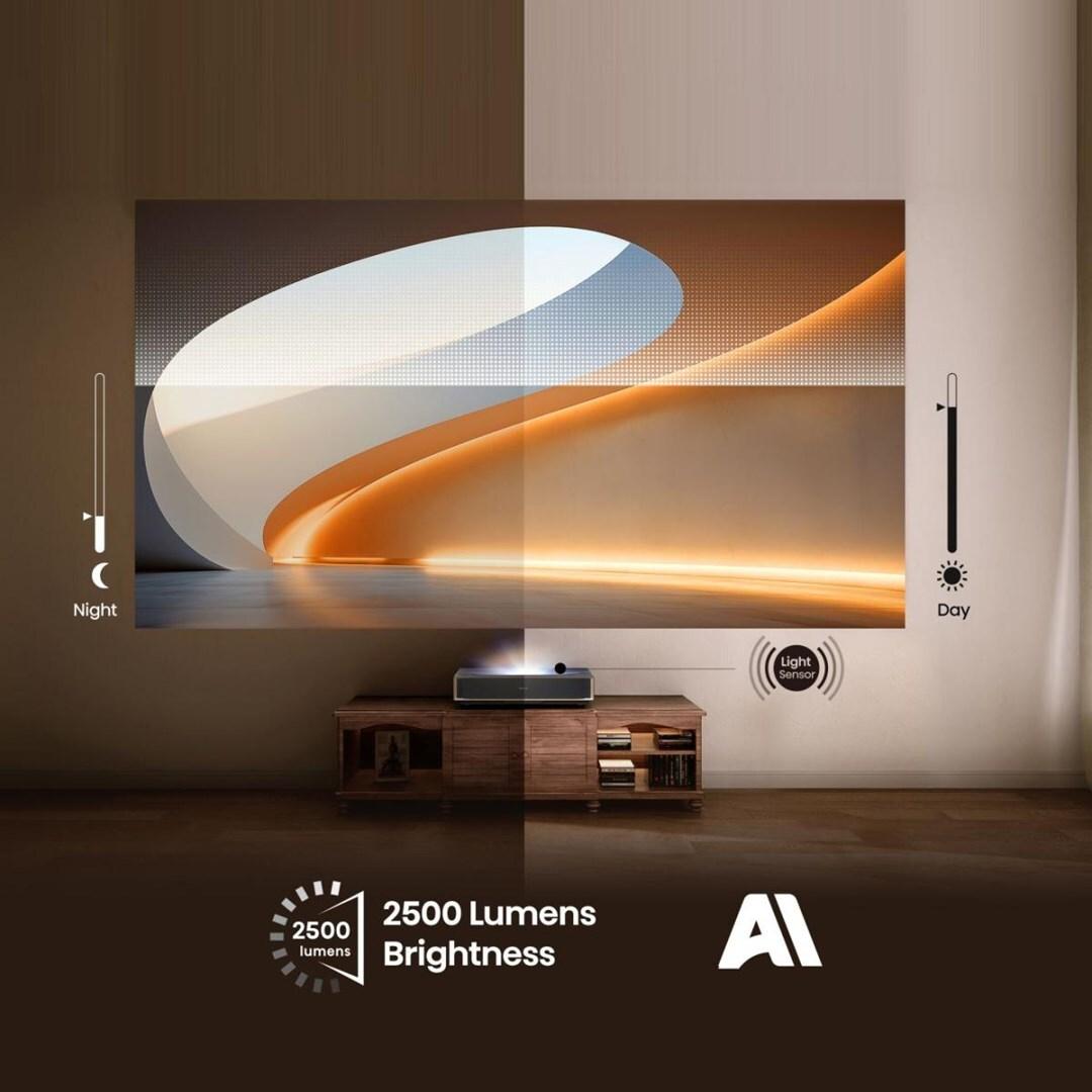 Hisense Laser Cinema PT1 4K Ultrakurzdistanz Beamer 2.500 ANSI Lumen Schwarz