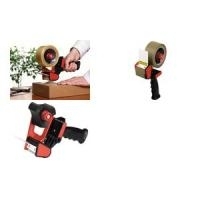 tesapack Universal-Handabroller für Verpackungsklebeband bis 55 mm x 66 m, mit Rollenbremse, flexible Andrucklasche (56403-00000-01)