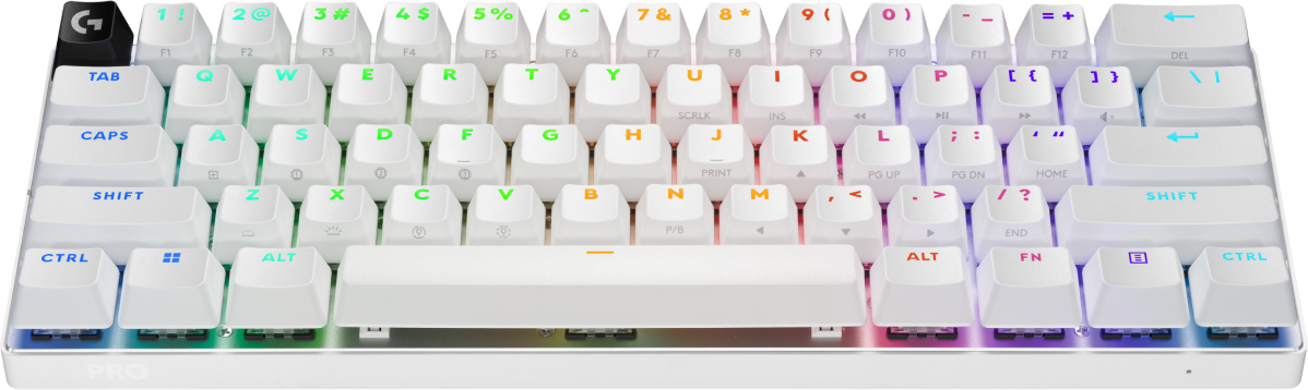Logitech G PRO X 60 60% TKL Gaming Tastatur kabellos 2.4 GHz Bluetooth RGB QWERTY US International Weiß