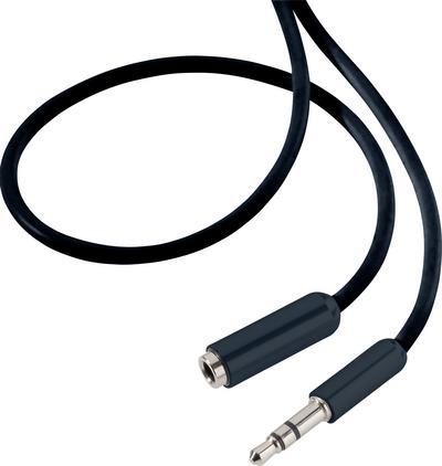 SpeaKa Professional SP-7870692 Klinke Audio Verlängerungskabel [1x Klinkenstecker 3.5 mm - 1x Klinkenbuchse 3.5 mm] 1.50 m Schwarz SuperSoft-Ummantelung (SP-7870692)