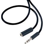 SpeaKa Professional SP-7870692 Klinke Audio Verlängerungskabel [1x Klinkenstecker 3.5 mm - 1x Klinkenbuchse 3.5 mm] 1.50 m Schwarz SuperSoft-Ummantelung (SP-7870692)