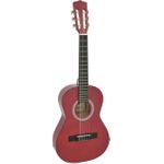 Dimavery AC-303 Klassikgitarre 1/2 rot mit Tasche und Zubehör für Einsteiger