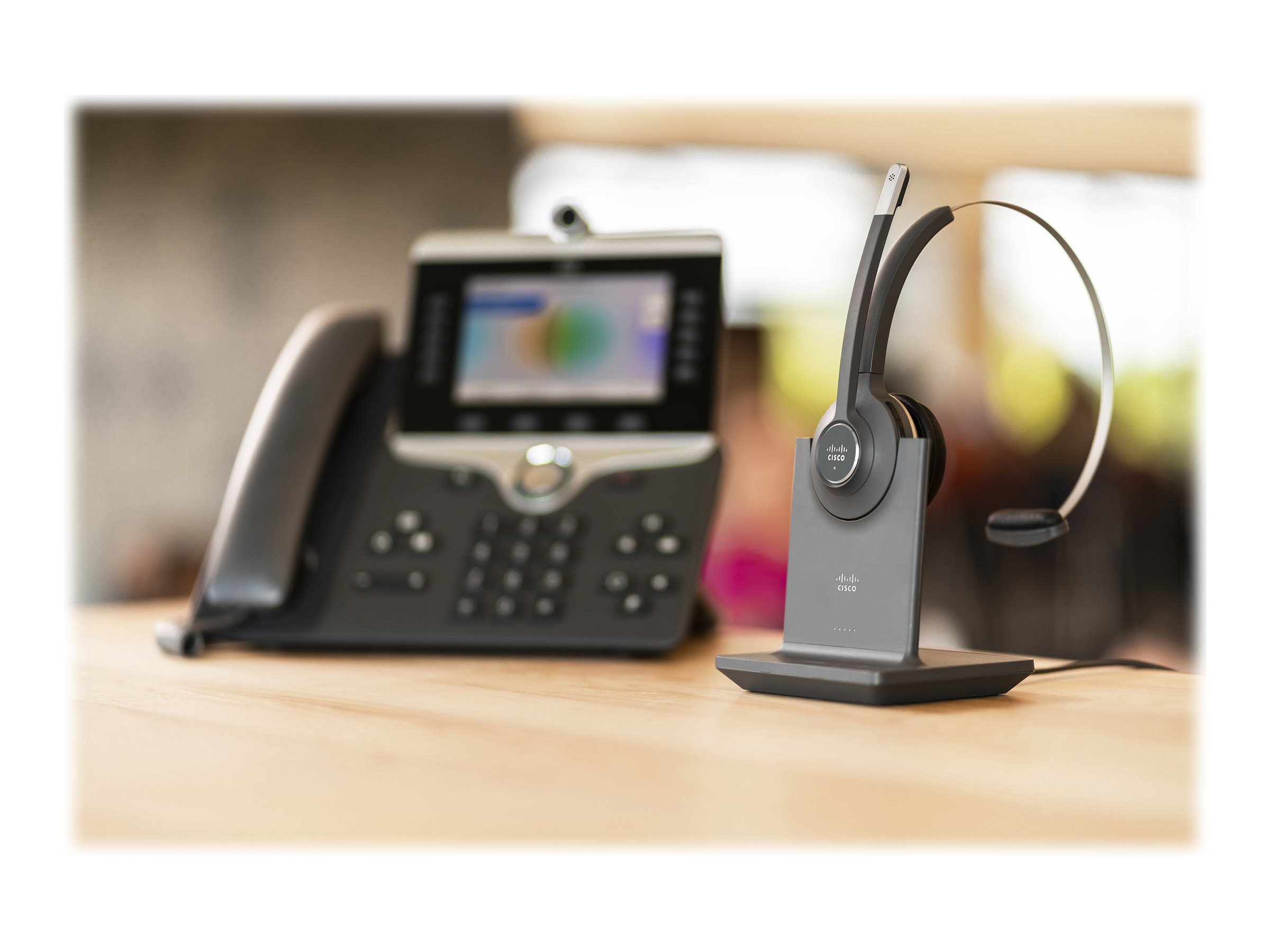 Cisco 561 Wireless Single Headset On-Ear DECT 6.0 Schwarz, Grau