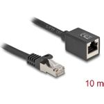 Delock Netzwerk Verlängerungskabel RJ45 Stecker zu Buchse Cat.6A S/FTP 10 m (90323)