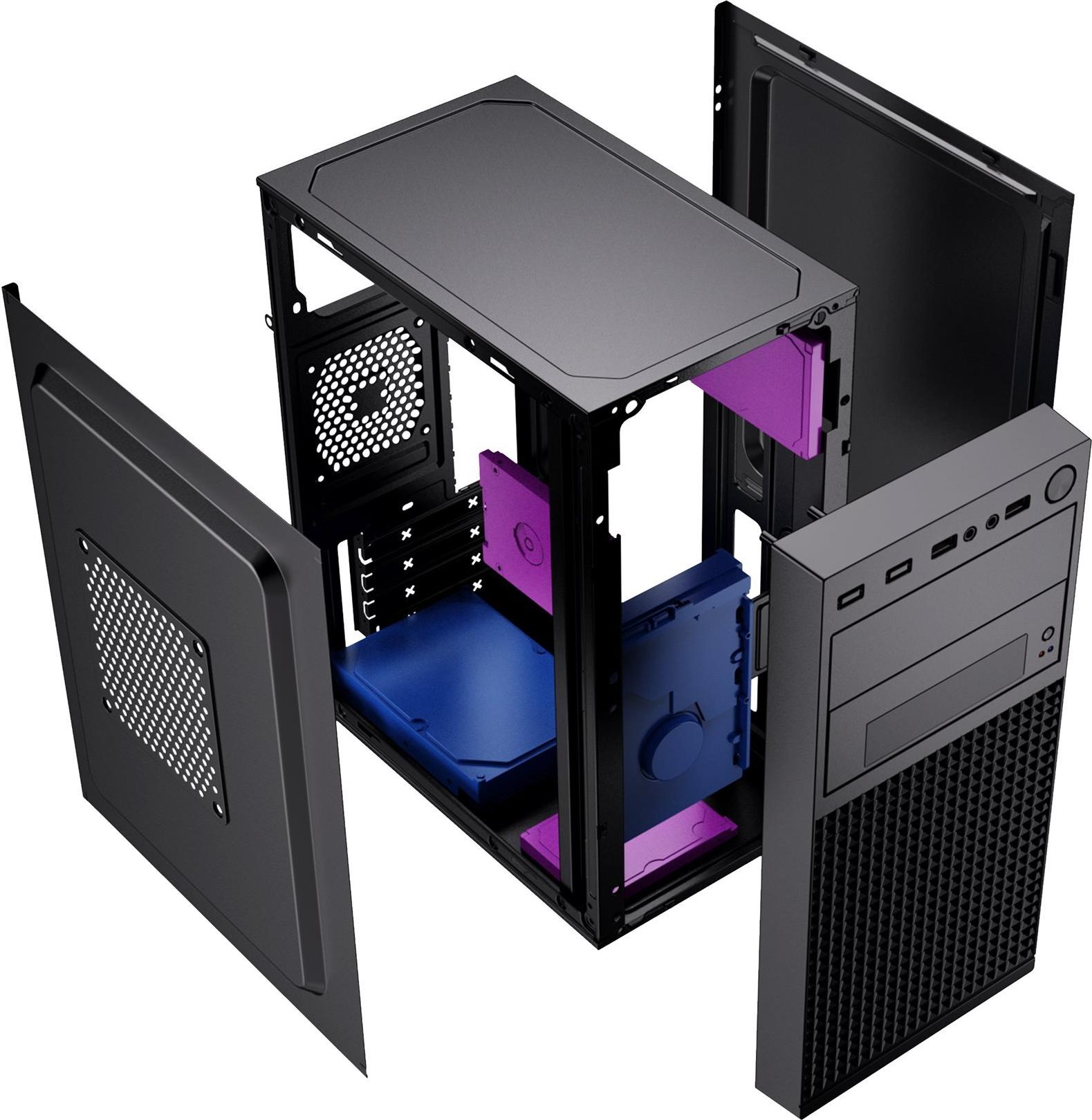 Gembird Fornax K300 Mini-Tower-Gehäuse Micro-ATX Schwarz