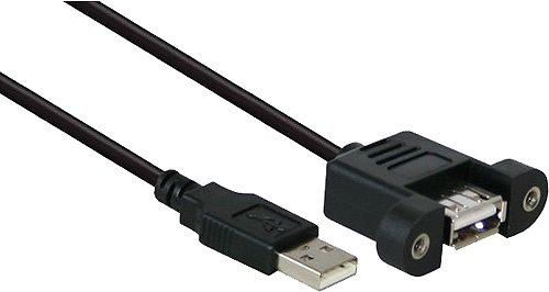 Verlängerung USB 2.0 Stecker A an Einbaubuchse A, 1,8m, Good Connections® (2511-2E)
