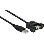 Verlängerung USB 2.0 Stecker A an Einbaubuchse A, 1,8m, Good Connections® (2511-2E)