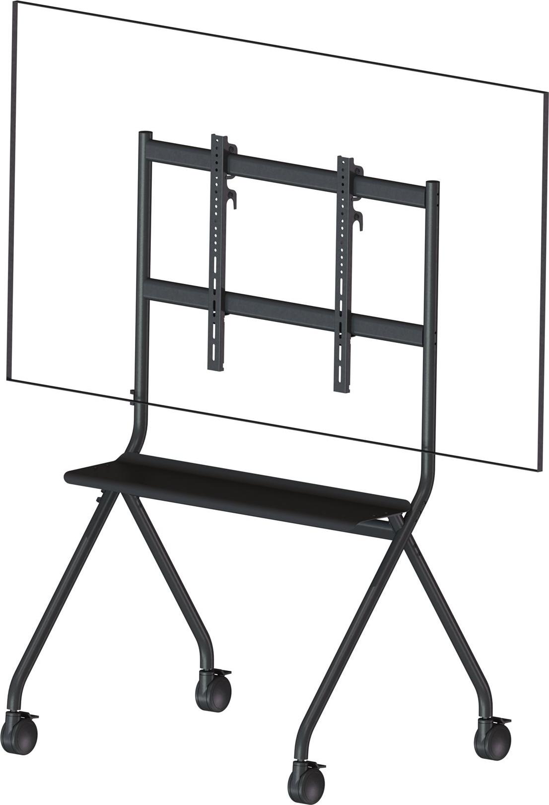 Vision VFM-F12 Displaywagen 55"-100" Stahl Mattschwarz