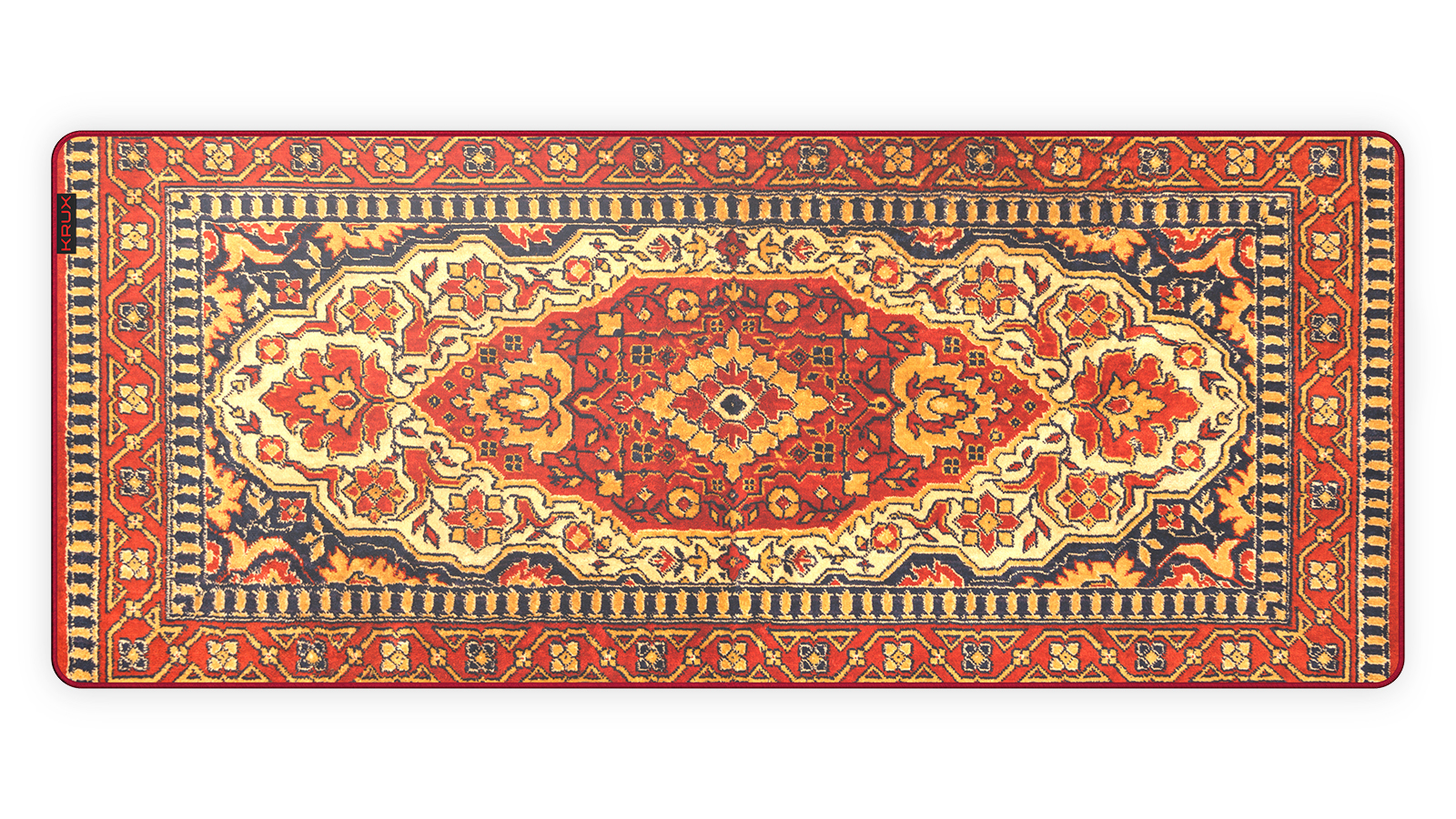 Krux Space XXL Carpet Gaming-Mauspad Mikrofaser Anti-Rutsch-Basis 970 x 400 mm Rot