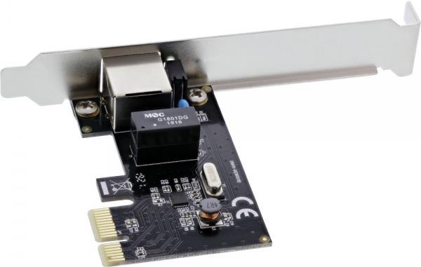 InLine® Gigabit Netzwerkkarte, PCI Express 1GBit/s, PCIe x1, inkl. low profile Slotblech (51125L)