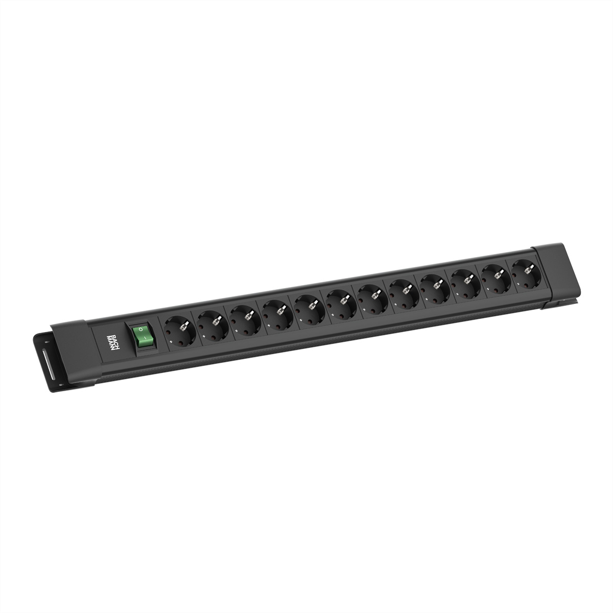 Bachmann CONNECTUS BM005908 12x CEE7/3 1x Schalter 2,0 m CEE7/7 Schwarz