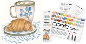 COPIC Ciao 3D Cozy Palette Starter Layoutmarker-Set farbsortiert 1,0 + 6,0 mm, 1 Set (220750205)