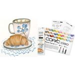 COPIC Ciao 3D Cozy Palette Starter Layoutmarker-Set farbsortiert 1,0 + 6,0 mm, 1 Set (220750205)