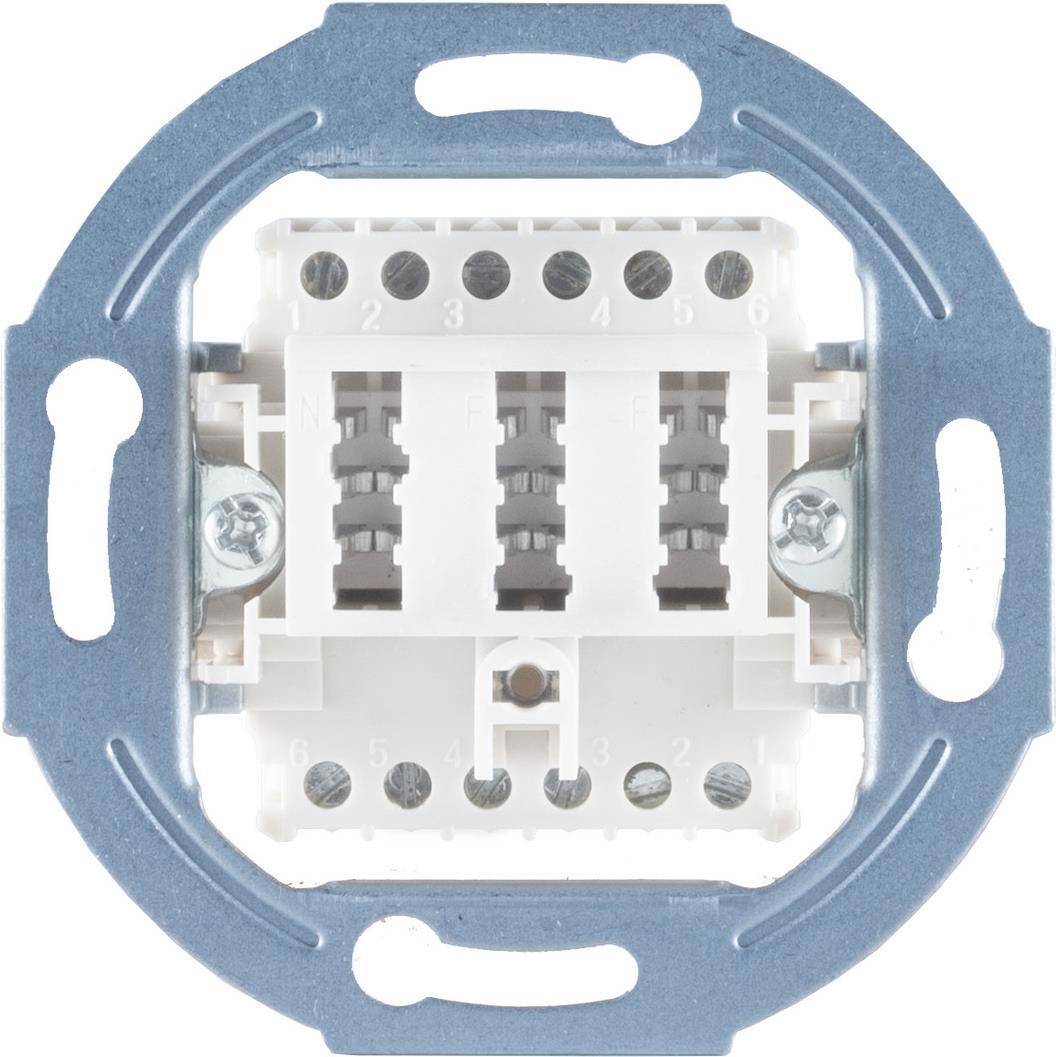 S/CONN maximum connectivity Telefon-Anschlußdose TAE NFN, ohne Abdeckung, reinweiß-RAL9010, Unterputz (74041-1W)