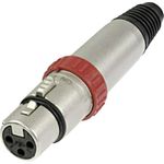 Neutrik XLR-Steckverbinder Buchse, gerade Polzahl: 3 Silber NC3FXS 1 St. (NC3FXS)