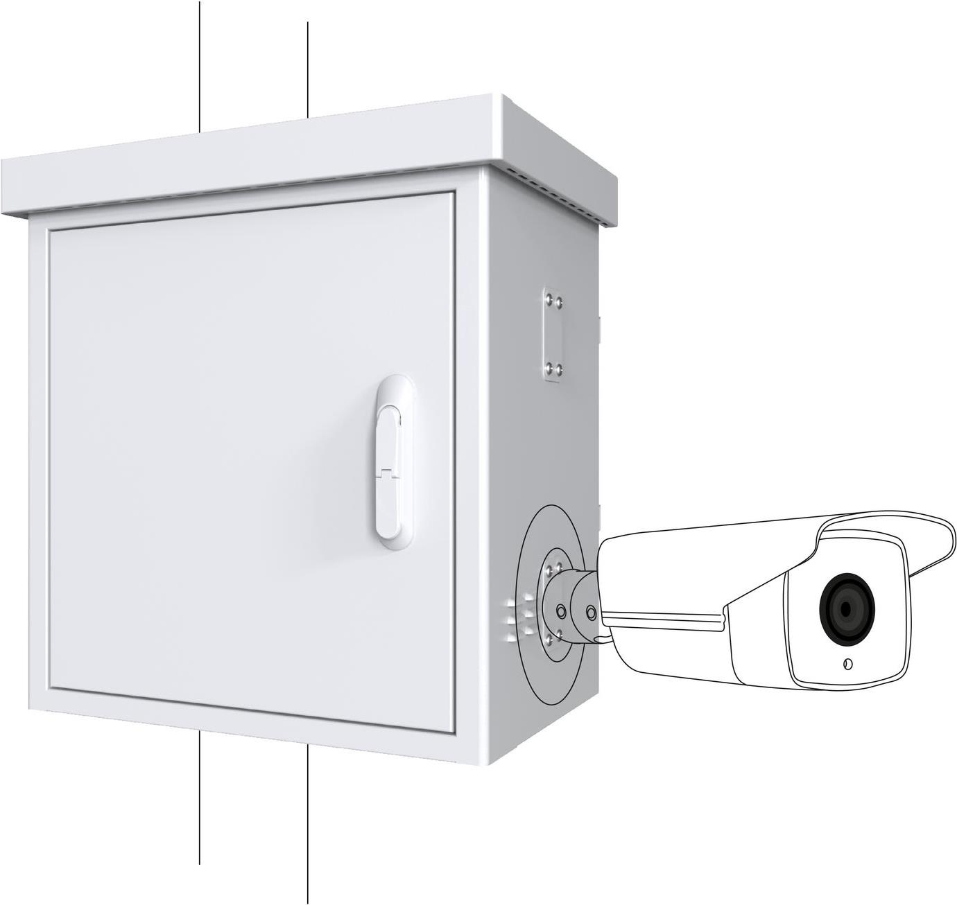 Lanview RCCTV003. Rack-Kapazität: 0U, Internationale Schutzart (IP-Code): IP66. Gewicht: 20 kg. Produktfarbe: Weiß (RCCTV003)