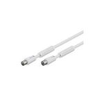 Wentronic Goobay Antennen Anschlusskabel, 100% geschirmt, Ferrite, Weiß, 5 m - IEC/Koax-Stecker <=> IEC/Koax-Buchse (50725)