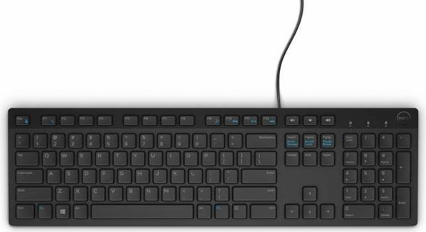 Dell KB216 Multimedia-Tastatur USB QWERTY US International Schwarz