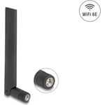 Delock WiFi 6E Antenne SMA Stecker 3 dBi omnidirektional mit Kippgelenk schwarz (88399)