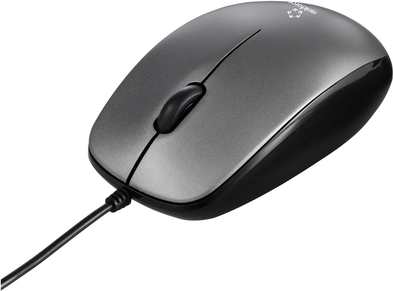 Renkforce RF-5805910 Maus Kabelgebunden Optisch Grau 3 Tasten 1000 dpi Integriertes Scrollrad (RF-5805910)