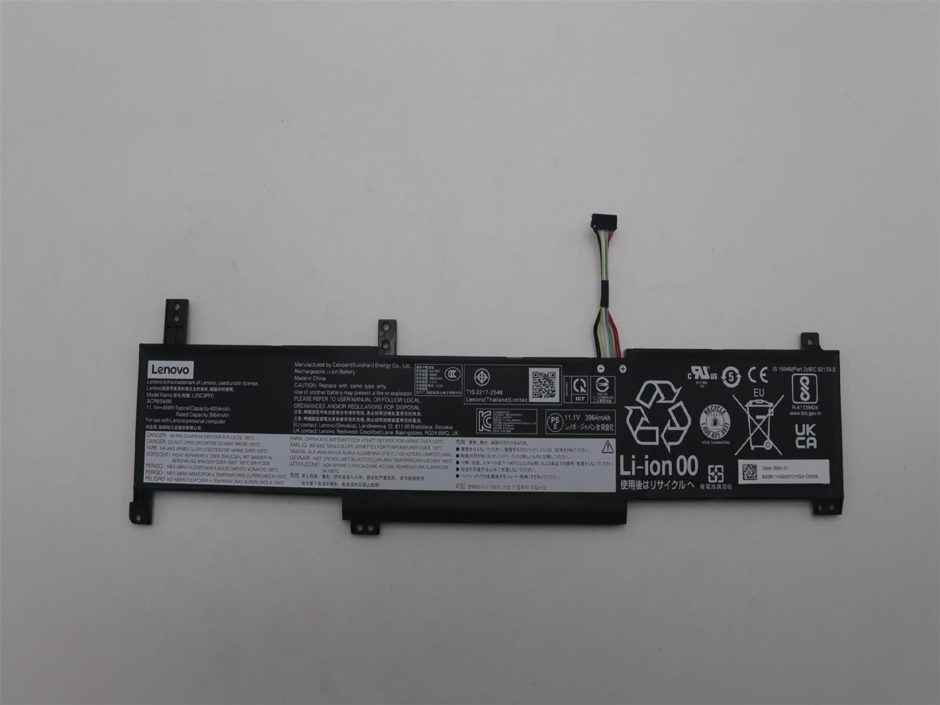 Lenovo BATTERY 3cell 45Wh 11.1V (5B11N52029)