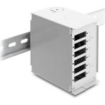 Delock LWL Patchfeld 6 Port für SC Duplex oder LC Quad grau Metall zur Hutschienen Montage (91065)