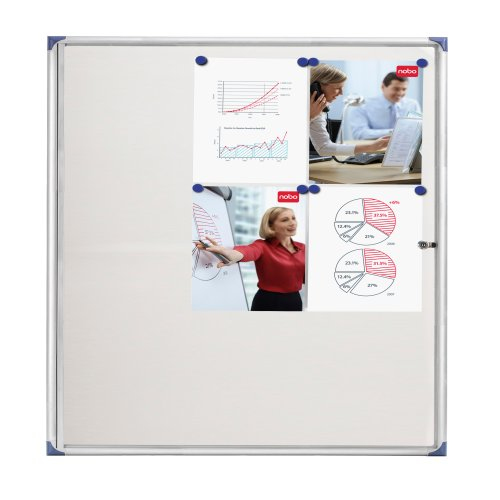 Nobo Schaukasten Extraflach 9 x DIN A4 Magnetisch Abschließbar Weiß