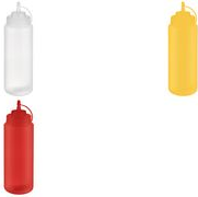 APS Quetschflasche, 1.025 ml, transparent aus Polyethylen, mit Schraubdeckel und Verschlusskappe, - 1 Stück (93259)