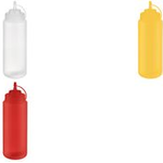 APS Quetschflasche, 1.025 ml, transparent aus Polyethylen, mit Schraubdeckel und Verschlusskappe, - 1 Stück (93259)