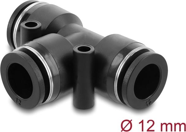Delock Pneumatik Steckverbinder 12 mm mit zwei Befestigungslöchern T-Form (60751)