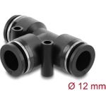 Delock Pneumatik Steckverbinder 12 mm mit zwei Befestigungslöchern T-Form (60751)
