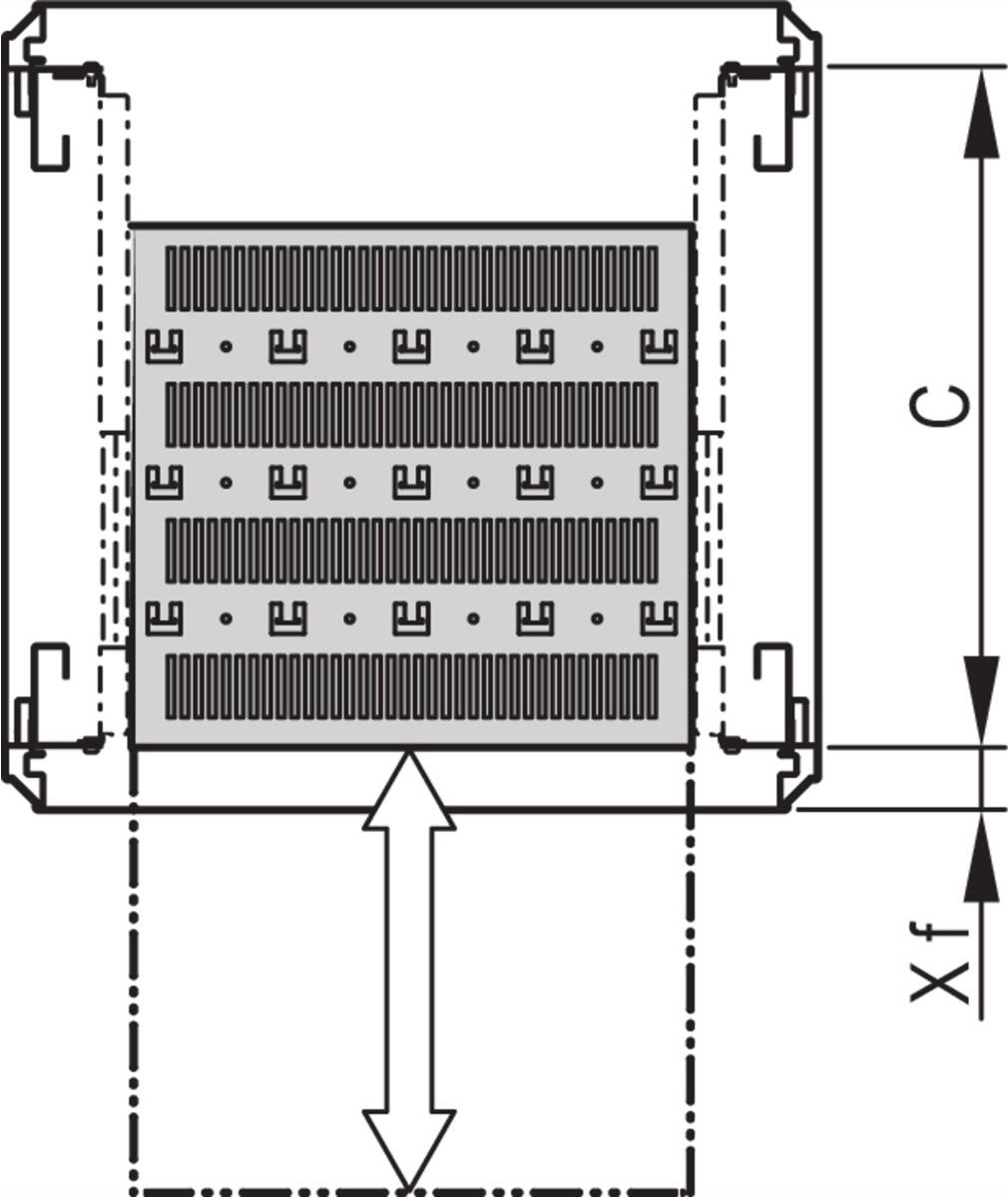 SCHROFF 19"FA AUS 1HE C=700 RED 7035 (22130344)
