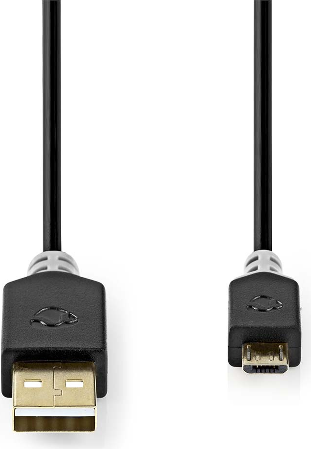 Nedis CCBW60500AT10 USB Kabel 1 m USB 2.0 USB A Micro-USB B Anthrazit (CCBW60500AT10)