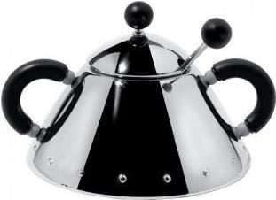 Alessi 9097 B Zuckerdose Schwarz - Edelstahl Edelstahl (9097 B)