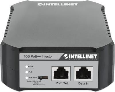 INTELLINET 10G PoE++ Injektor Ein 95 Watt-Port, IEEE 802.3bt-konform (4PPoE), Kunststoffgehäuse, optionale Wandmontage (561945)