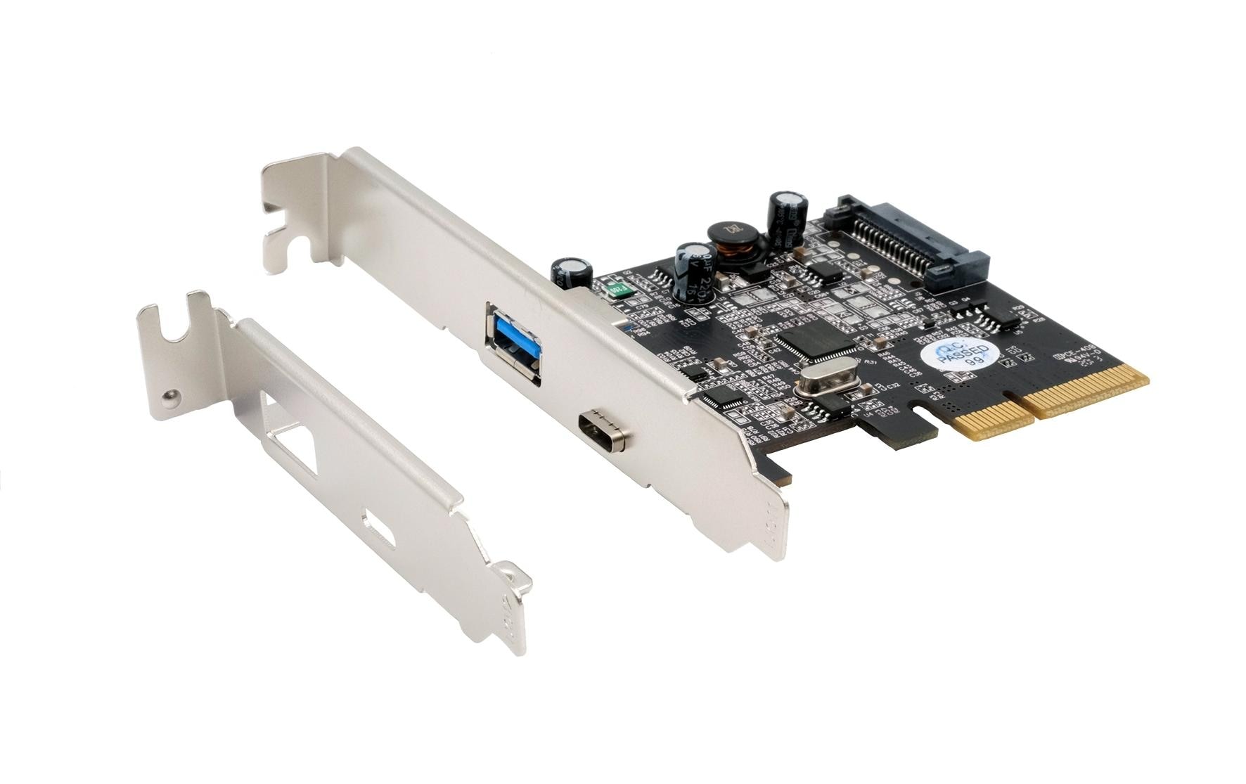 Exsys EX-12002-2 PCIe Schnittstellenkarte, USB 3.2 Gen 2, 10 Gbit/s, 2 Ports