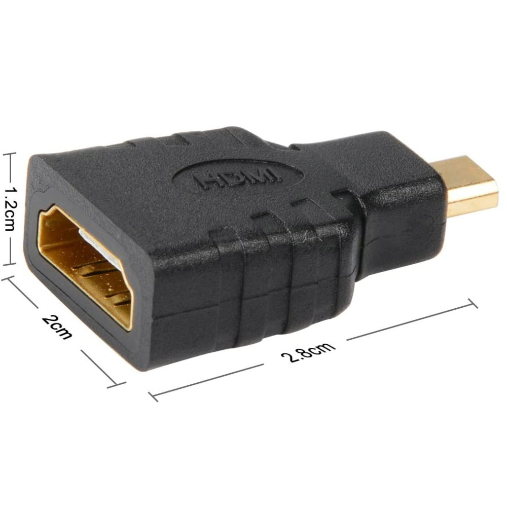 Techly HDMI Adapter Micro HDMI D Stecker auf HDMI A Buchse Schwarz