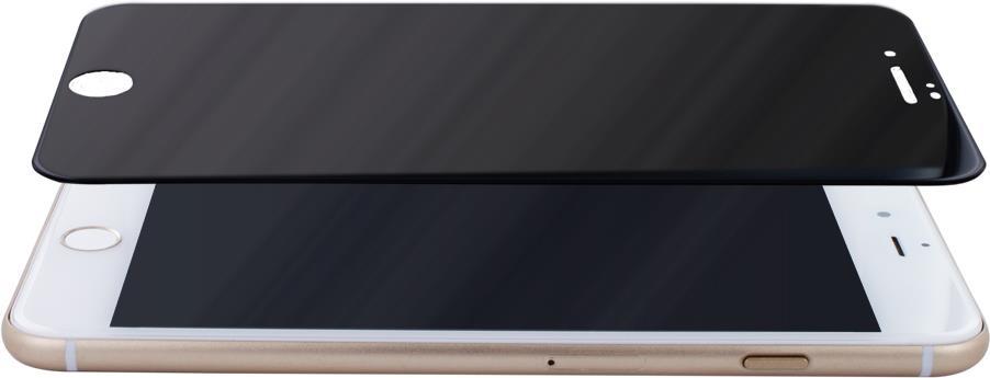 CYOO - Apple iPhone 8 Plus - Privacy - 5D Glas Displayschutzfolie - Schwarz
