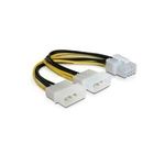 Delock Netzteil 4-Pin interner Netzanschluss (12 V) (M) zu 8-poliger PCIe Power (W) (82397)